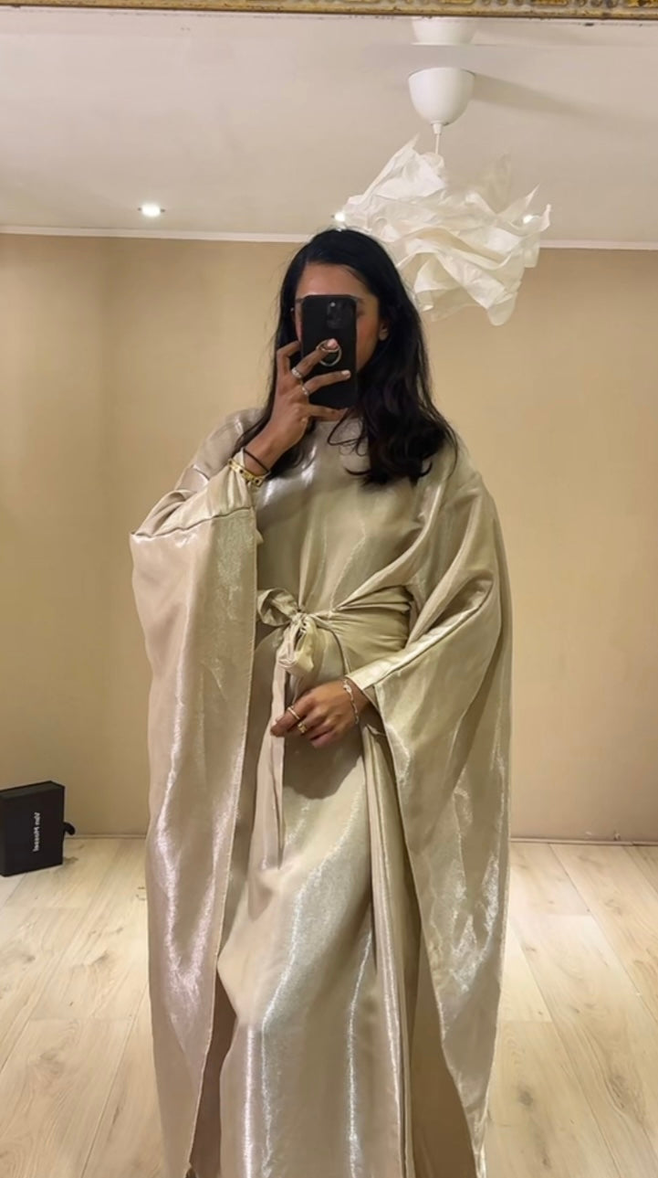 Abaya glans adena met strik