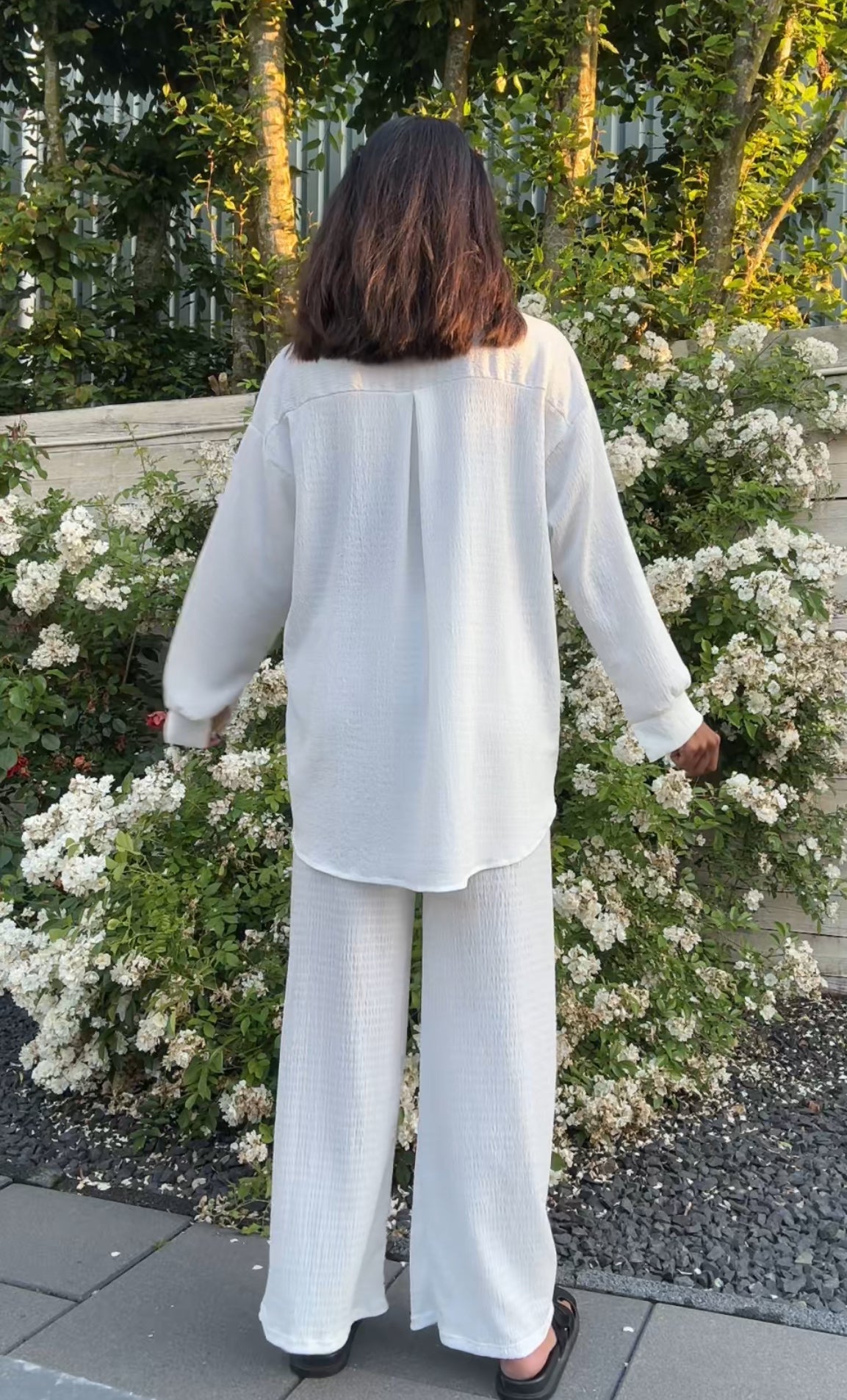 COCO CRÊPE ZWEIDEILIG SET - WEISS