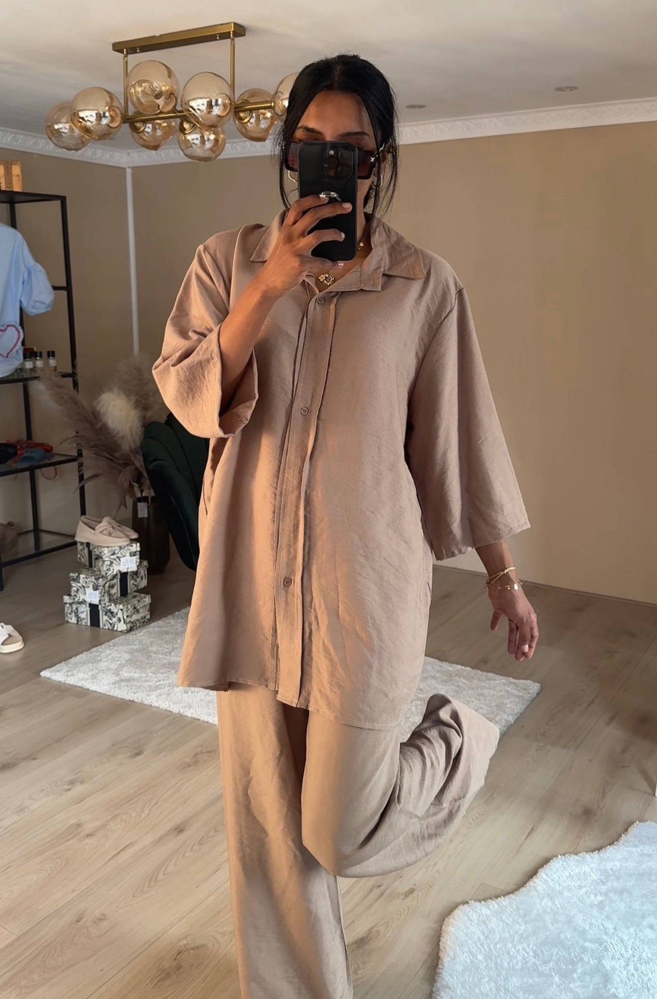 TAUPE BLUSE PAK TALL