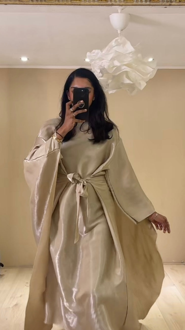 Abaya glans adena met strik
