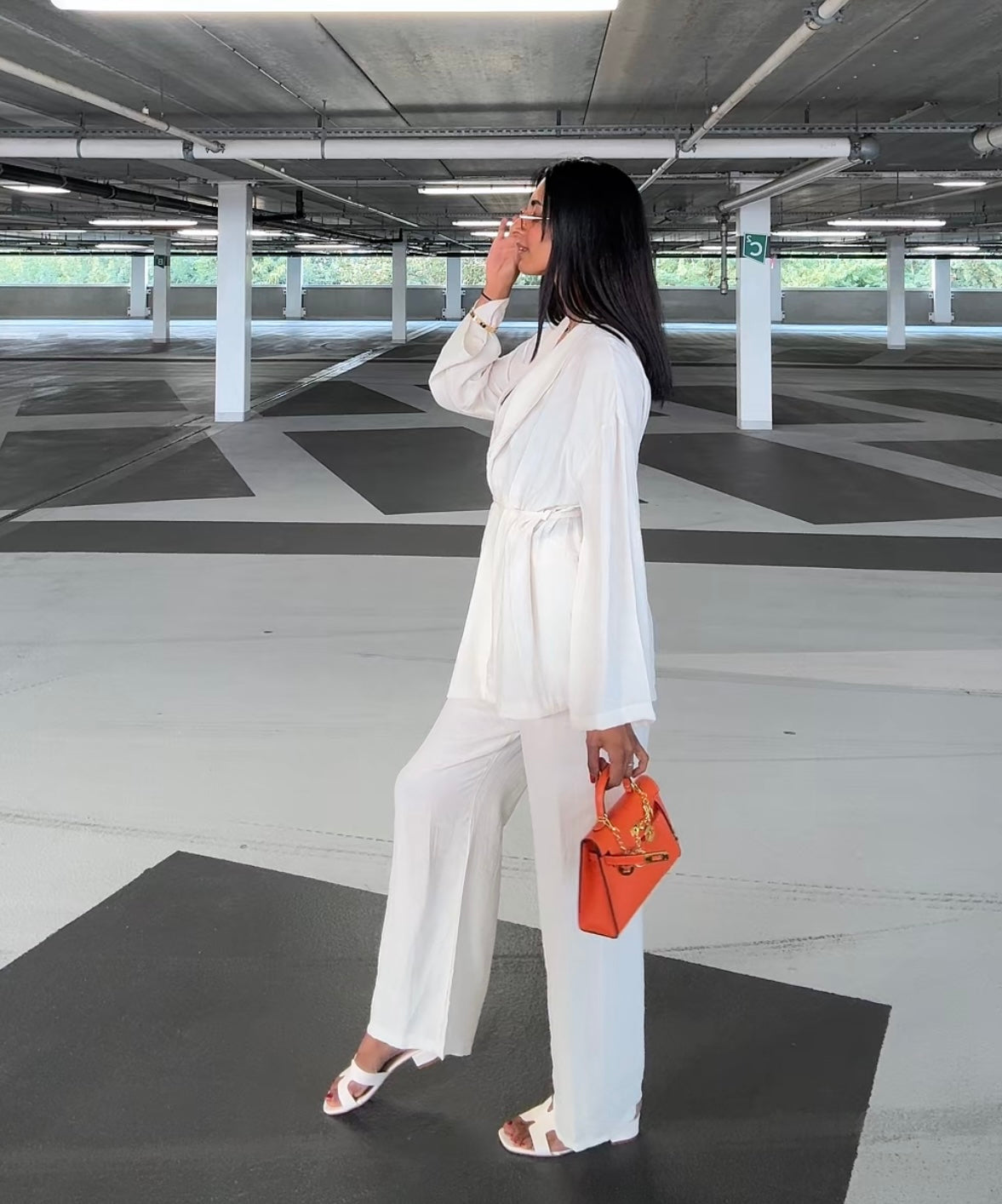 ZYRA KIMONO MET BROEK CREAM BEIGE (ZCP02)