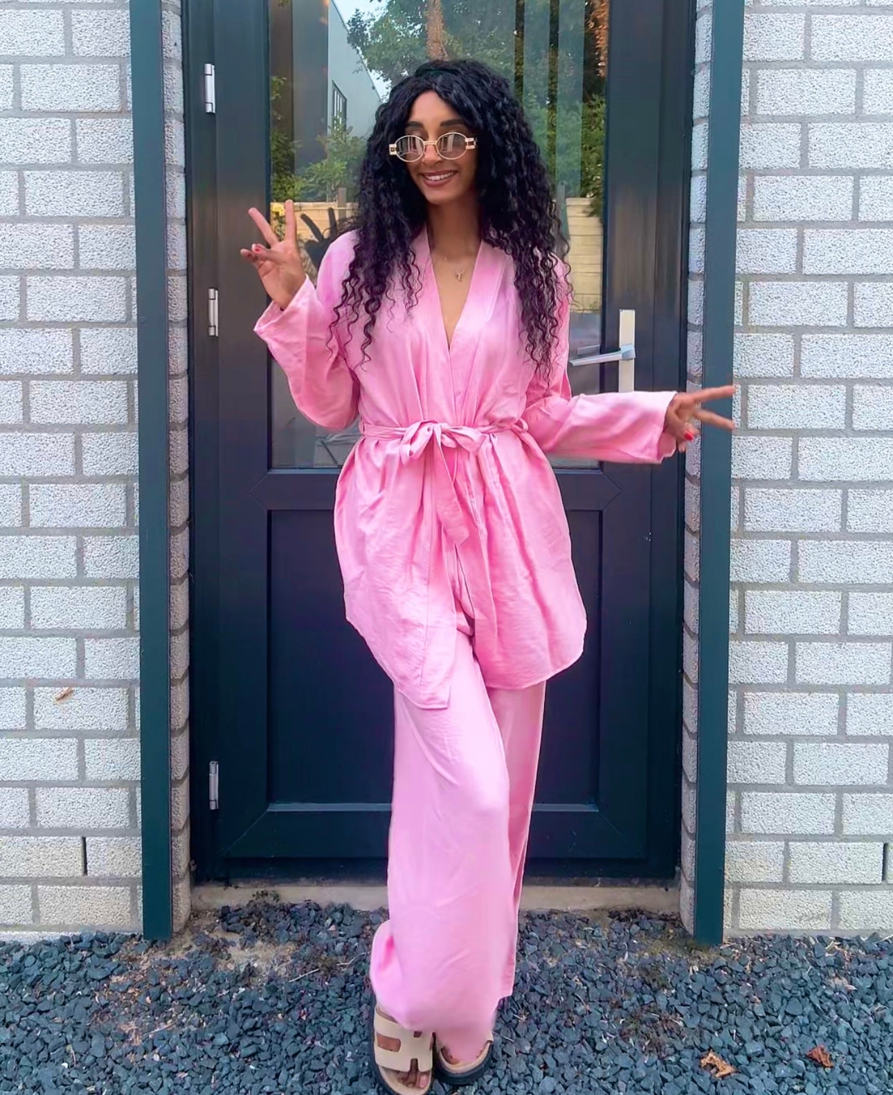 BABY ROZE PAK KIMONO MET BROEK