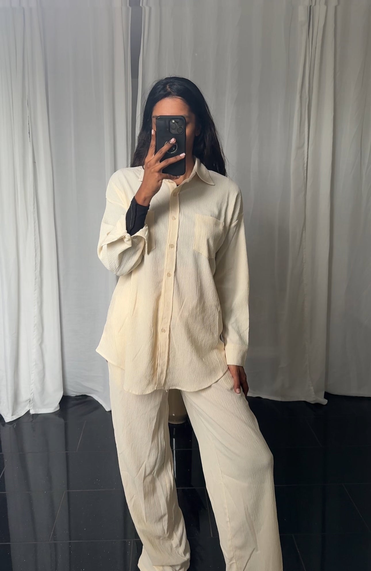 AMBER CRÊPE BEIGE SET