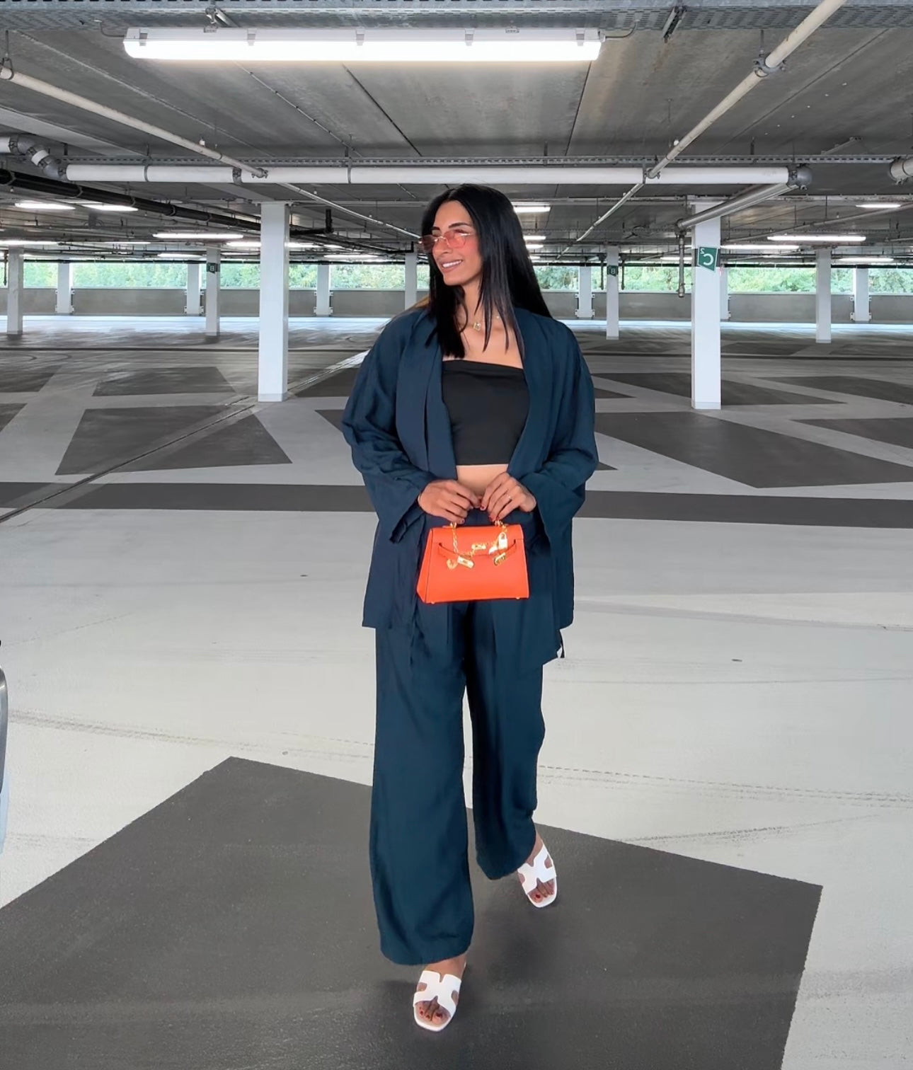 ZYRA KIMONO MET BROEK BRUIN (ZCP02)