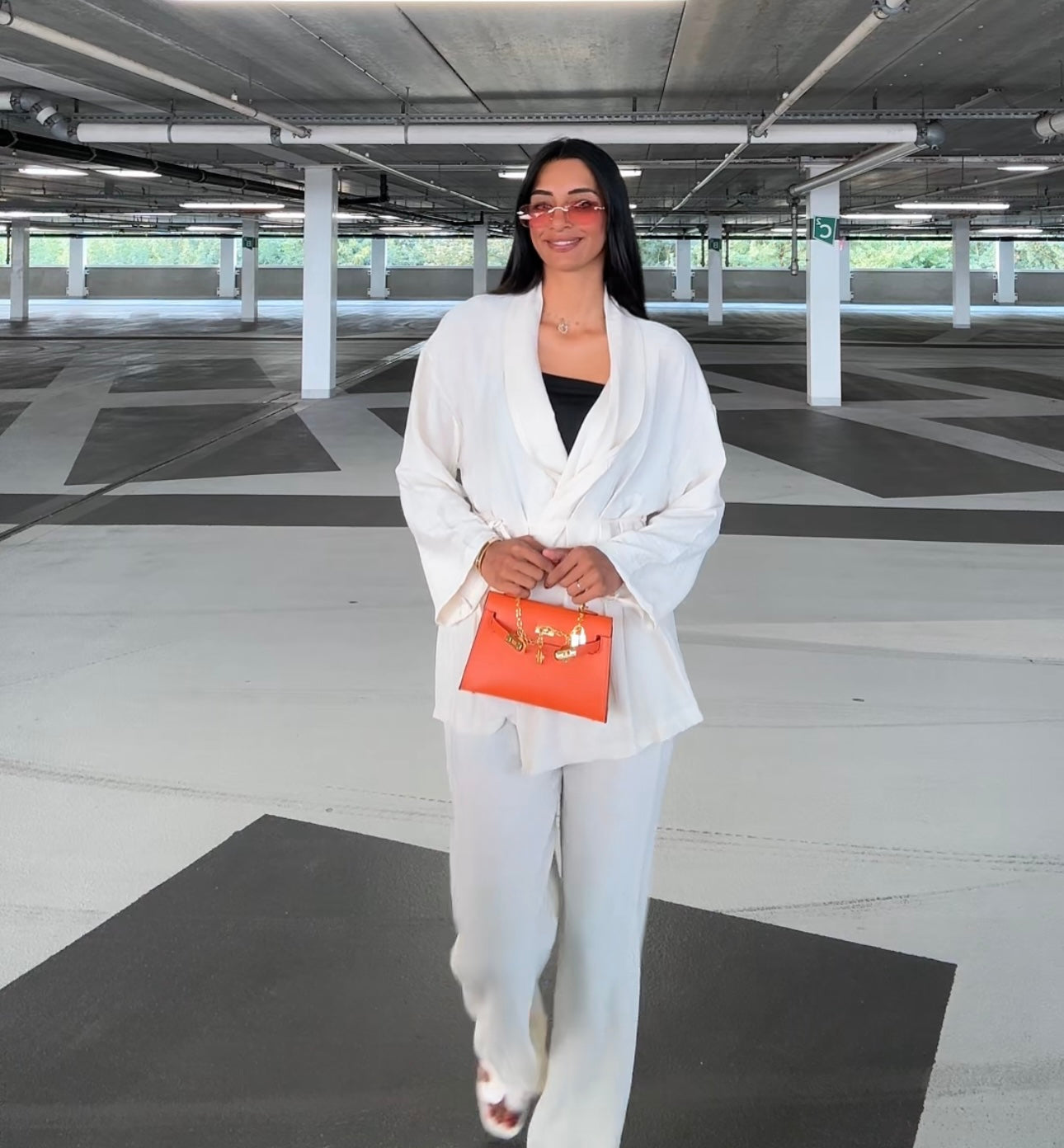 ZYRA KIMONO MET BROEK CREAM BEIGE (ZCP02)