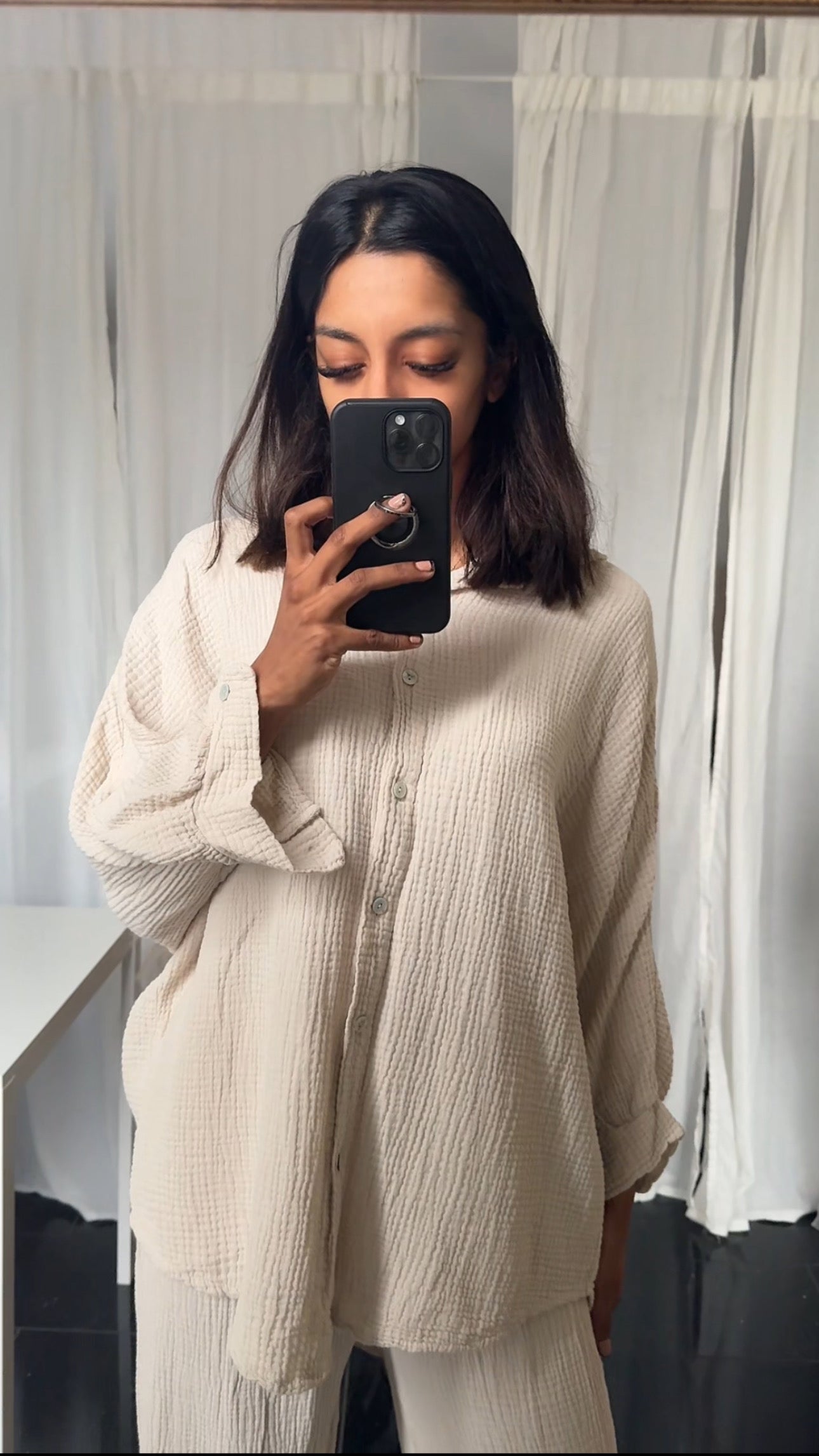 BEQUEMES HOMEWEAR-SET - BEIGE