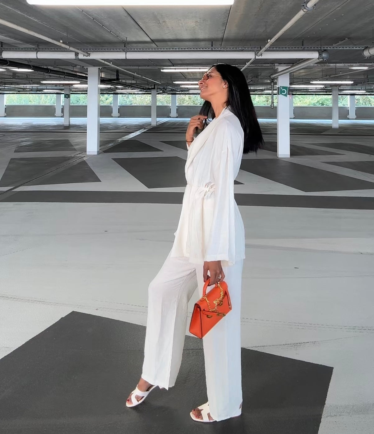 ZYRA KIMONO MET BROEK CREAM BEIGE (ZCP02)