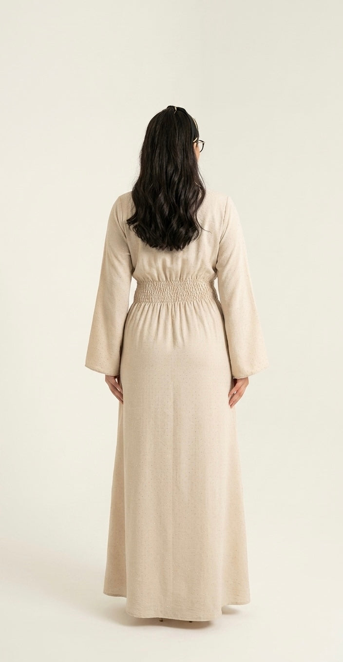 Nenna long sleeves dress - beige