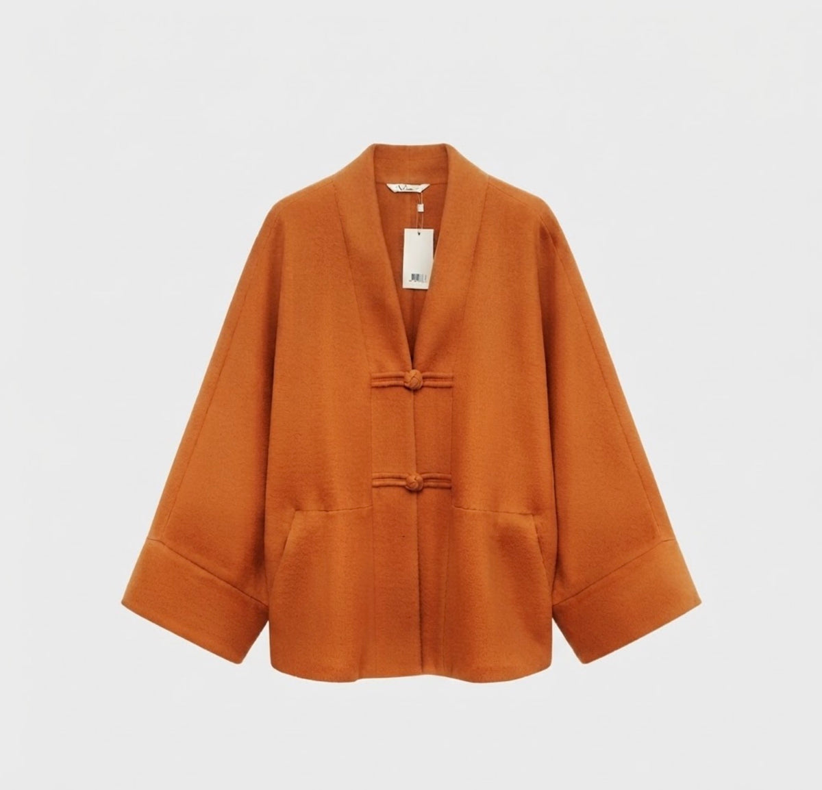 Stijlvolle Beige Jas met Knoopsluiting