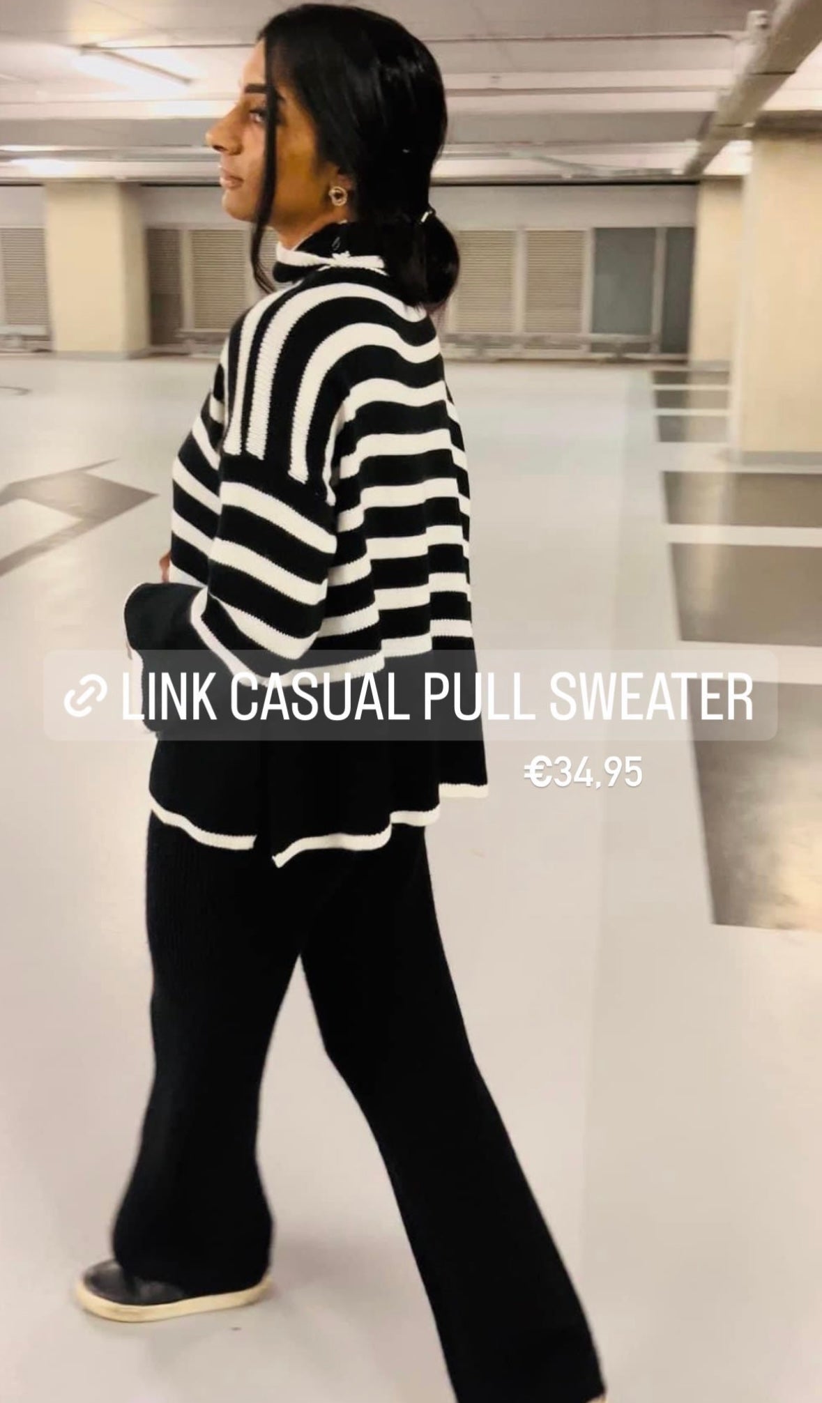 ZWART WEISSE TRUI OVERSIZED