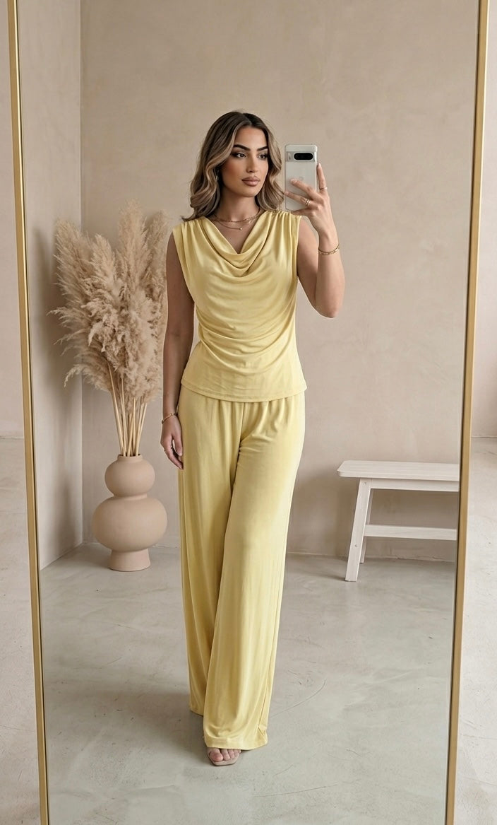 Butter yellow - comfy broekset 20164