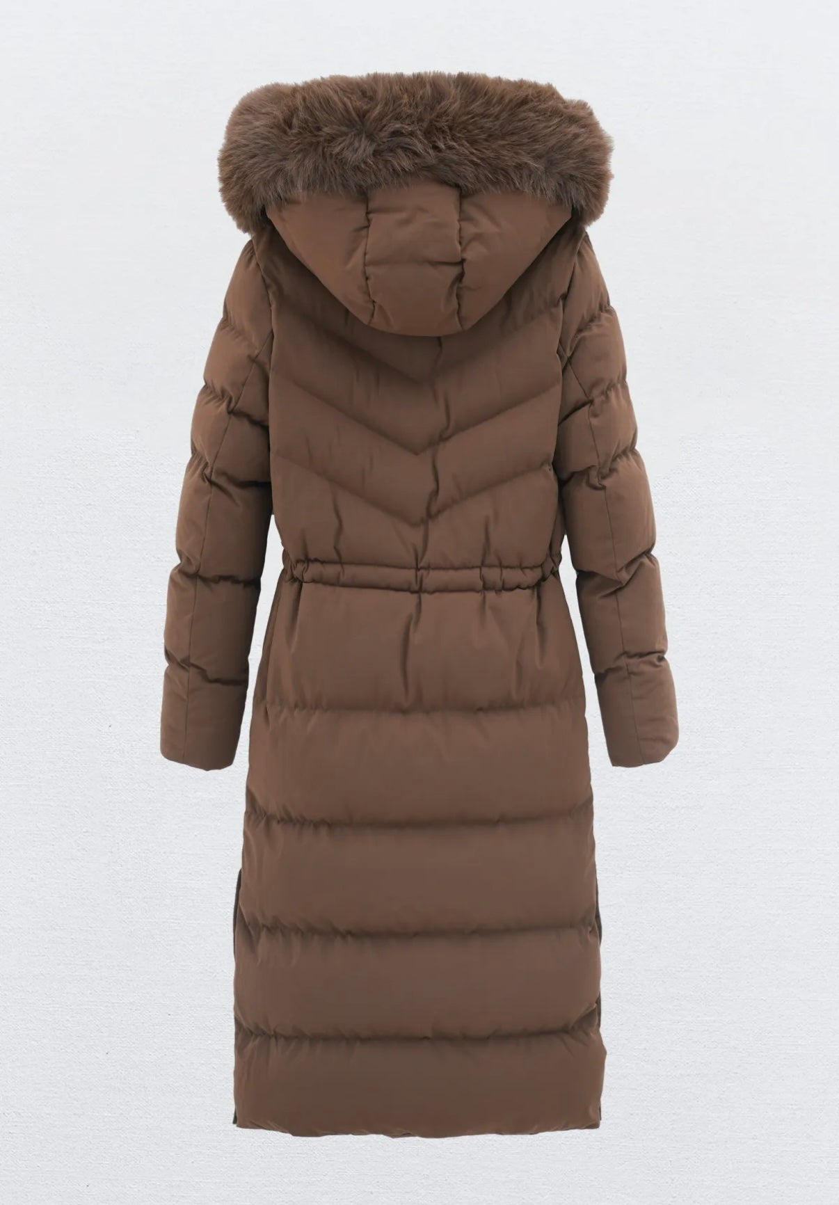 INAYA Winterjas met bontkraag zwart - FC7583