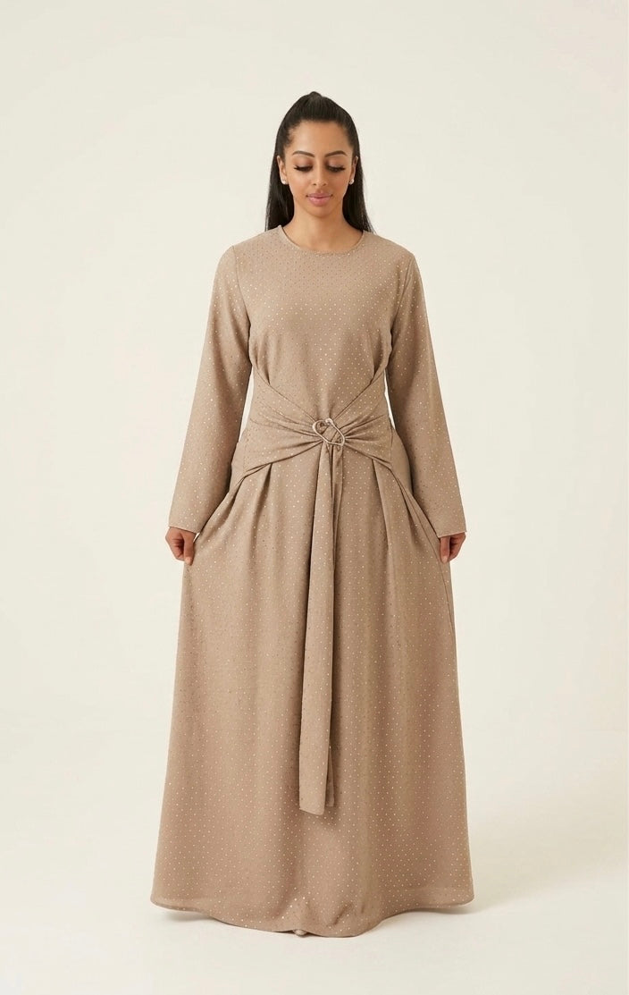 Nenna long sleeves dress - taupe