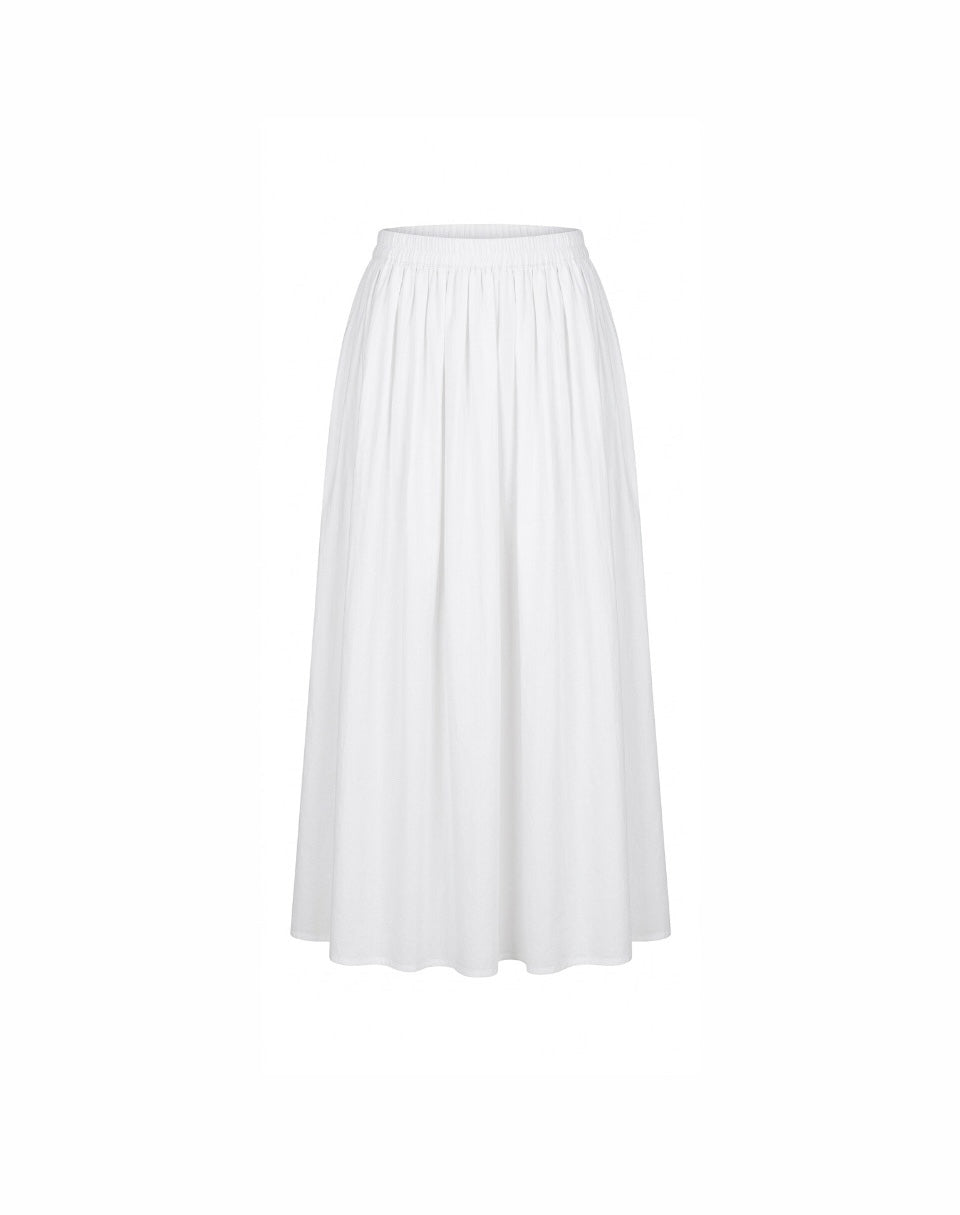 Cotton de aura skirt - white CDS01