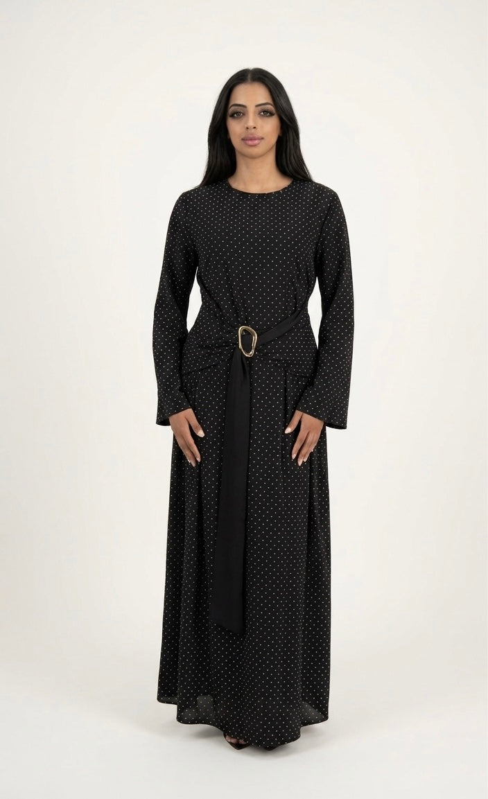 Nenna long sleeves dress - black