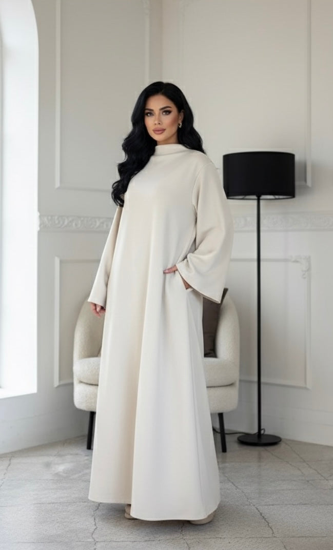 Modest jurk met wijde mouwen - MBYL21