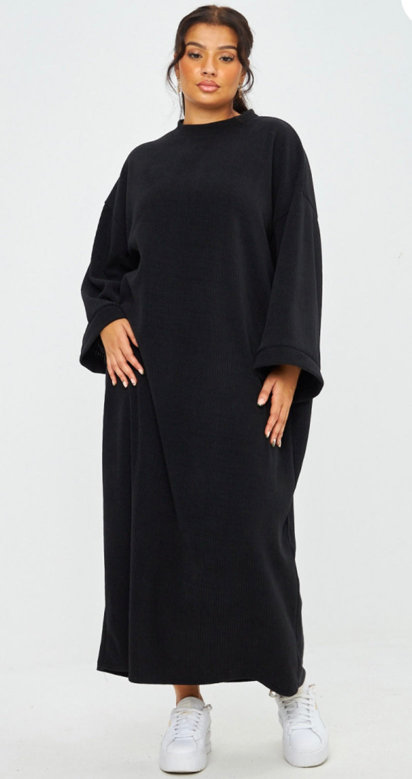 Lange jurk beige met zakken - ZJ01