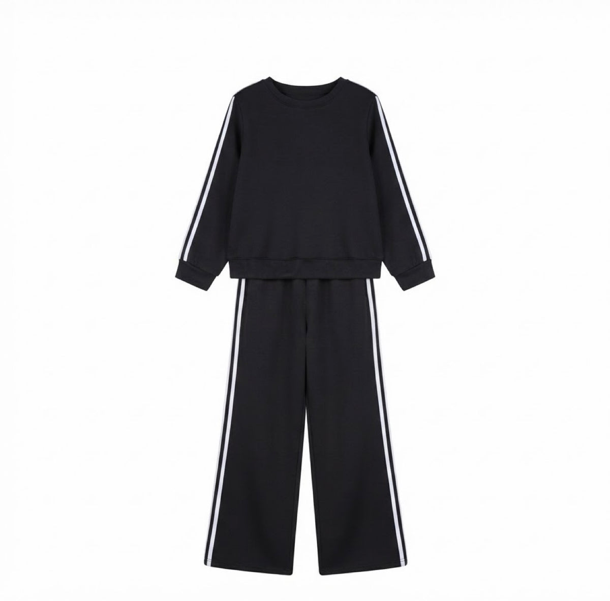 Sportieve Co-ord Set met Zijstrepen | Comfortabele Dames Jogging Outfit