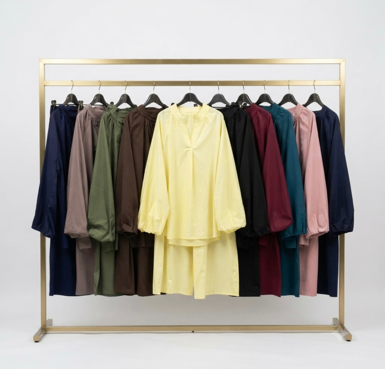 Poplin Cotton twinset - dark brown