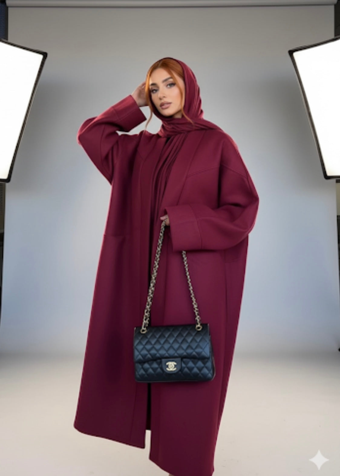 YASMINE BURGUNDY MANTELJAS PRE ORDER