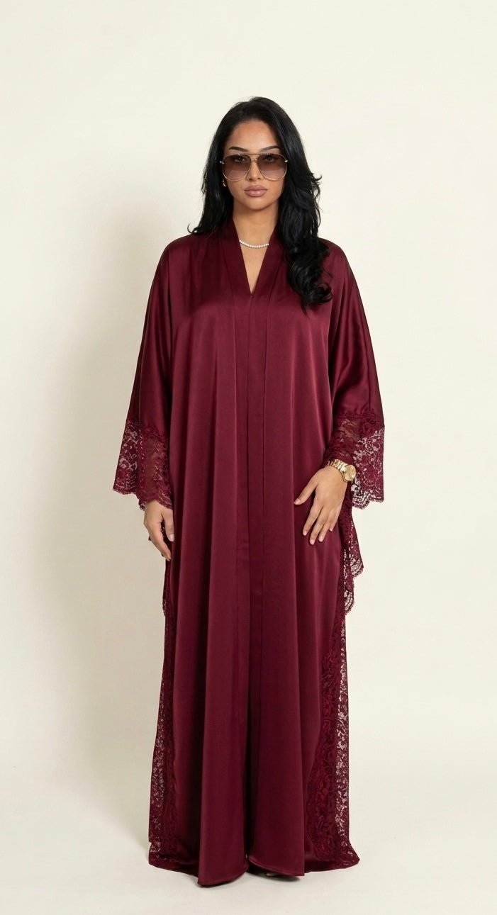 La Silhouette en Dentelle kimono - burgundy exclusive