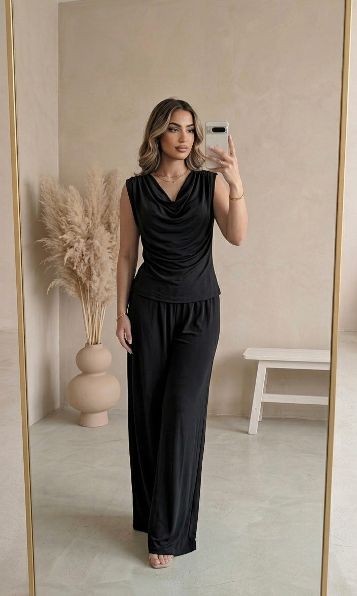 Black - comfy broekset 20164