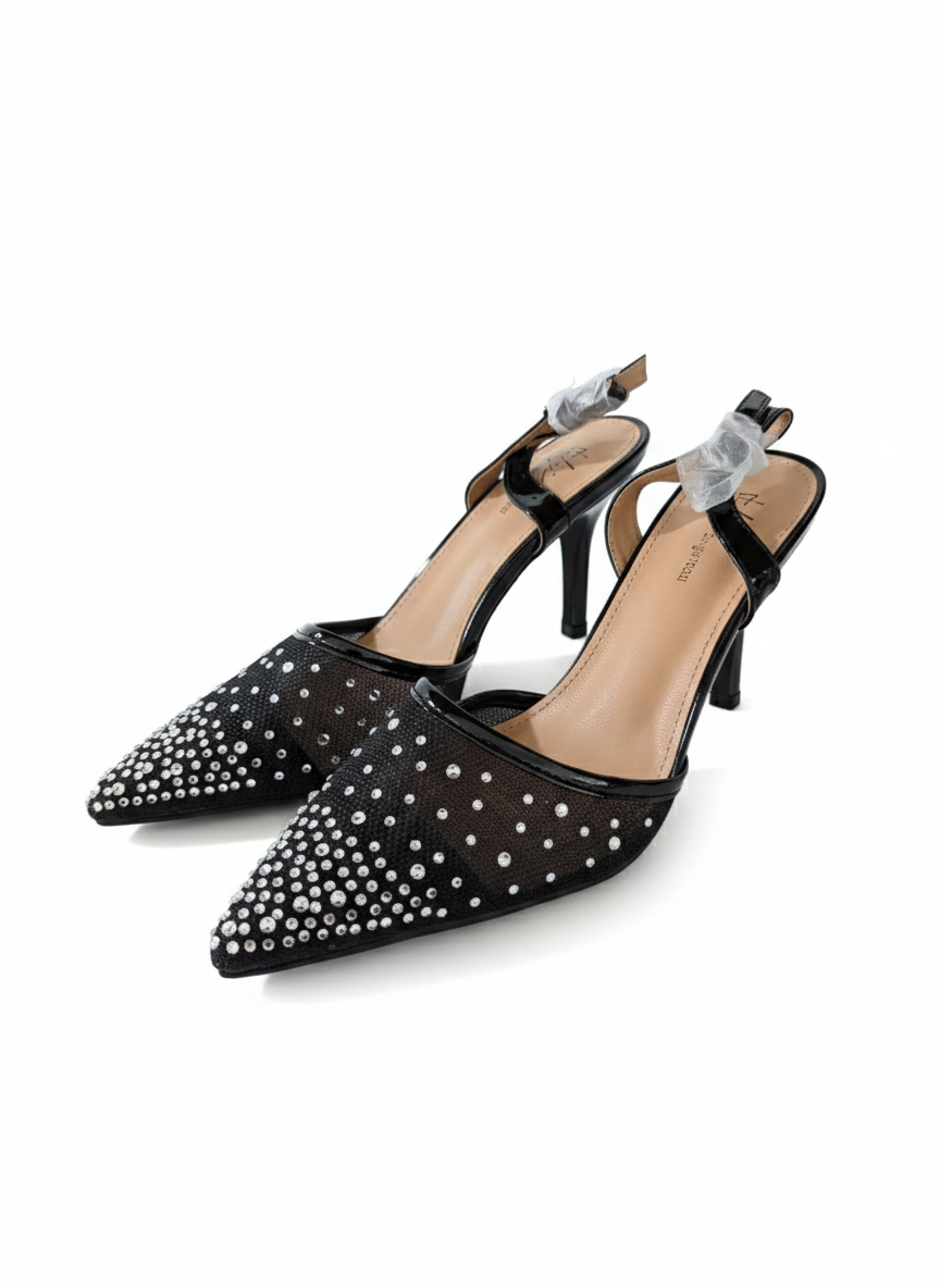 Slingback heels zwart