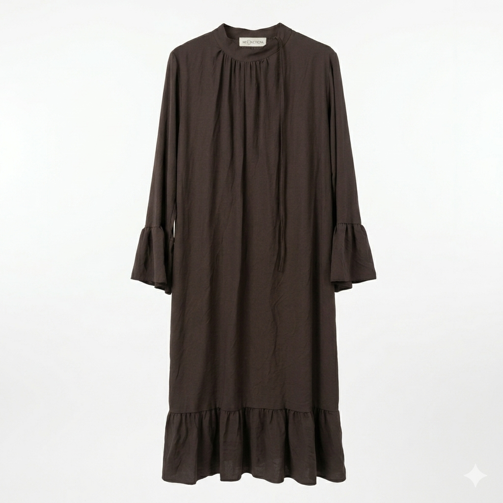 Soleil coton maxi jurk - Brown