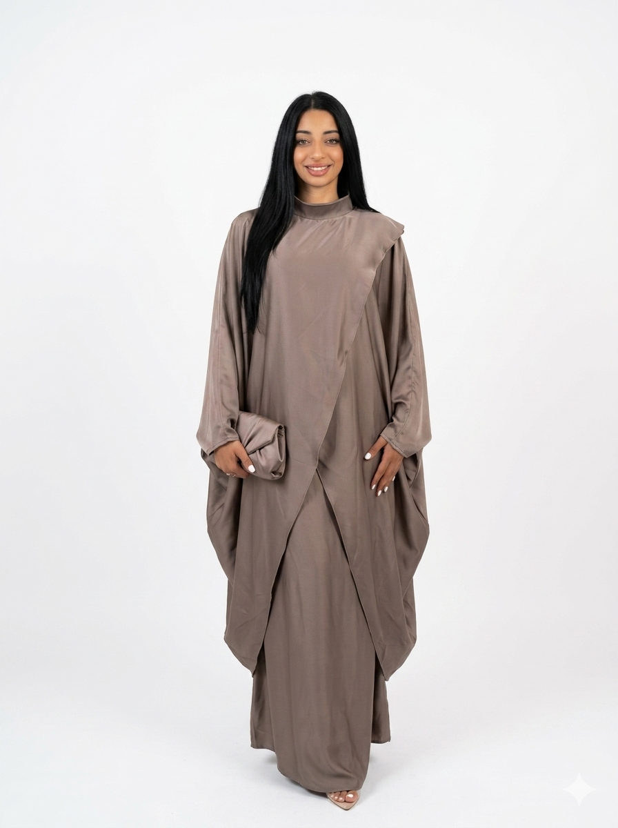 Serenity rok set satijn - taupe