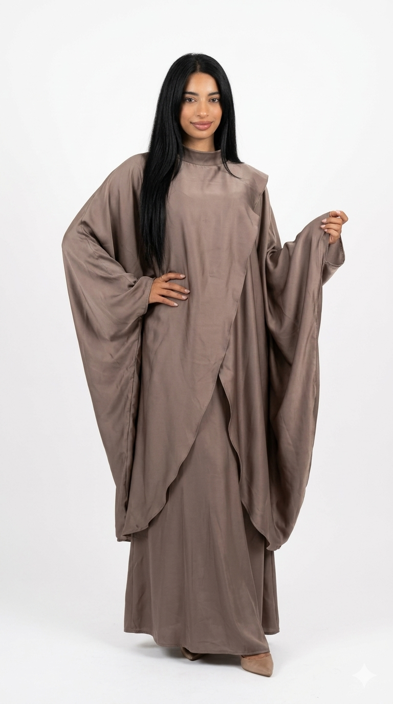 Serenity rok set satijn - taupe