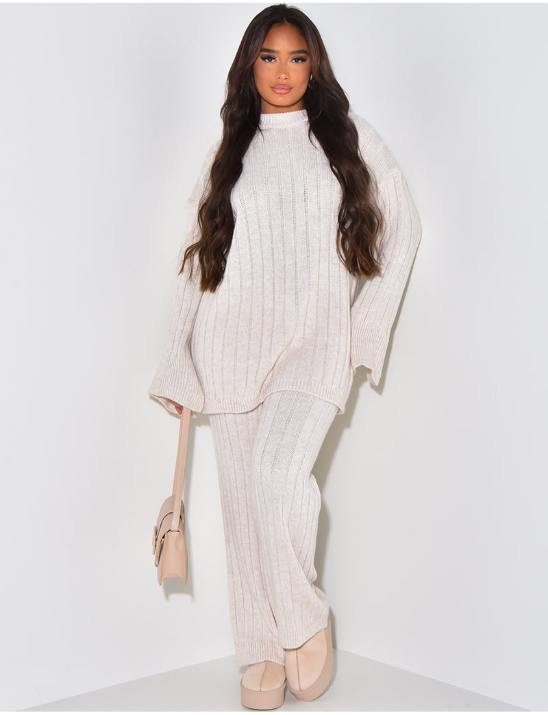 Oversized trui met wijde mouwen - 6011