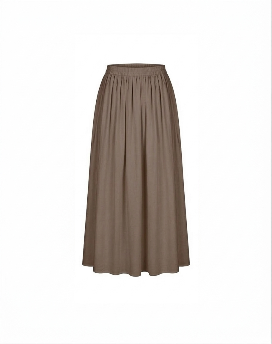 Cotton de aura skirt - taupe CDS01