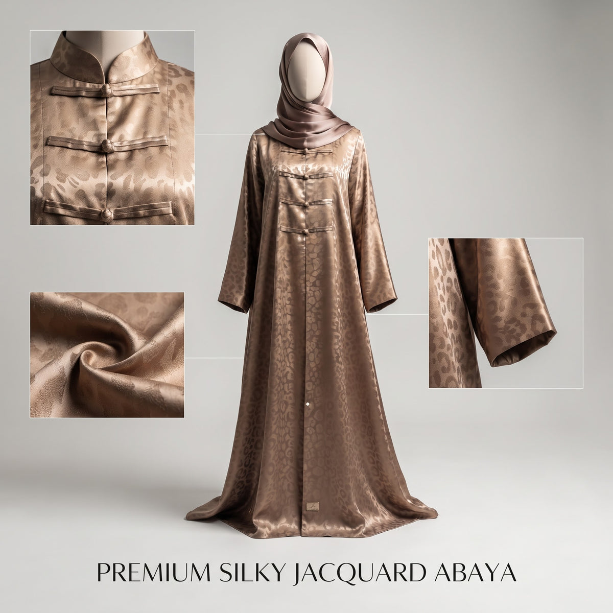 Premium Silky Jacquard Abaya