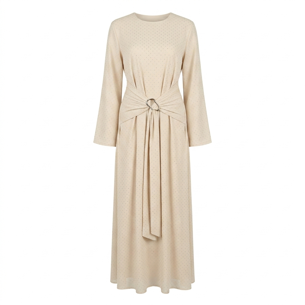 Nenna long sleeves dress - beige