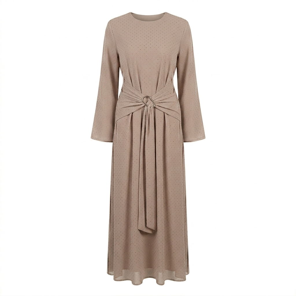 Nenna long sleeves dress - taupe