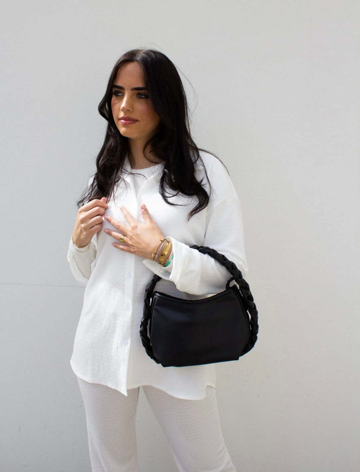 COCO CRÊPE ZWEIDEILIG SET - WEISS