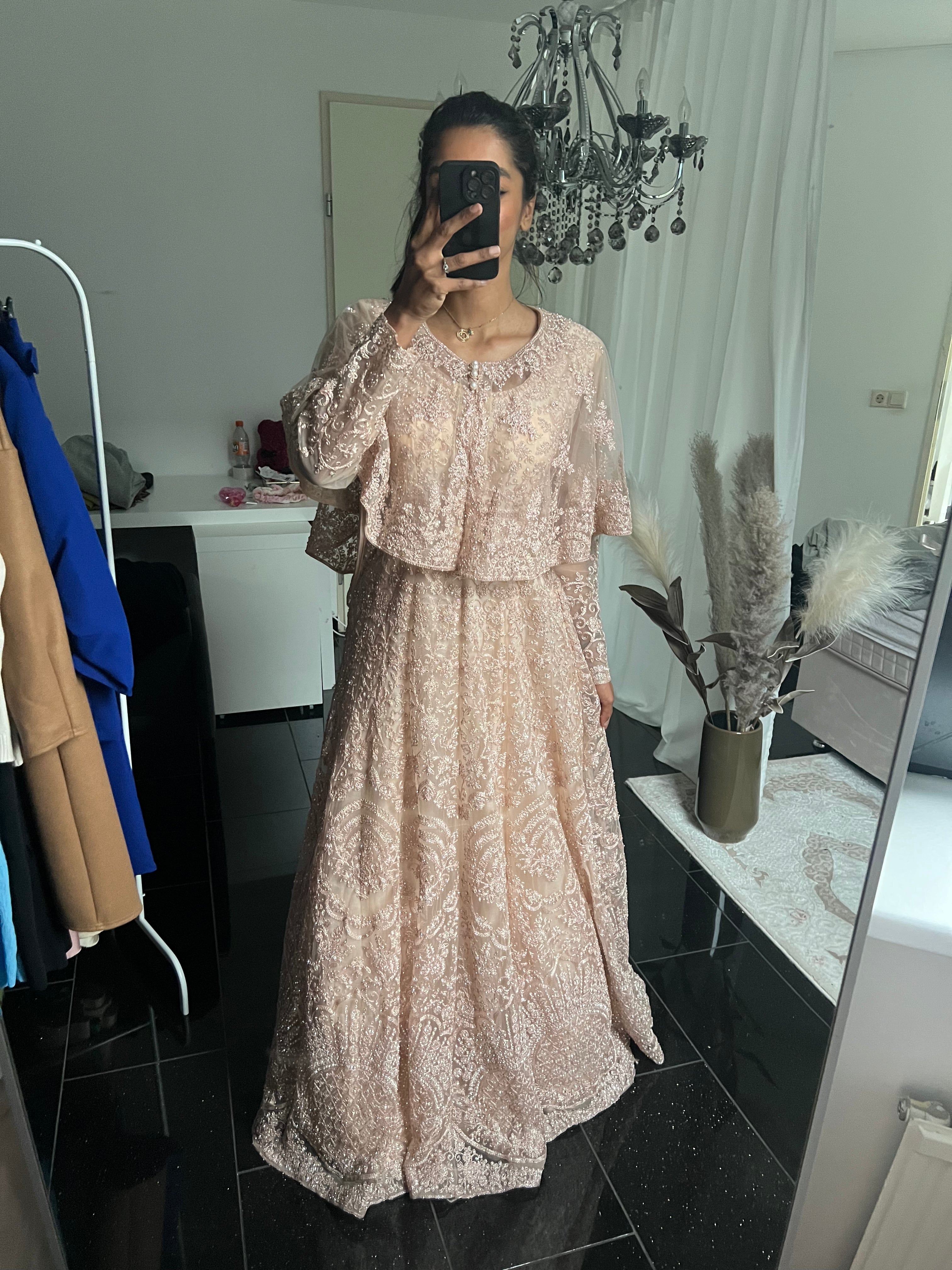 HANDGEMACHTES ANARKALI BRAUT-EXKLUSIVES DREITEILIGES