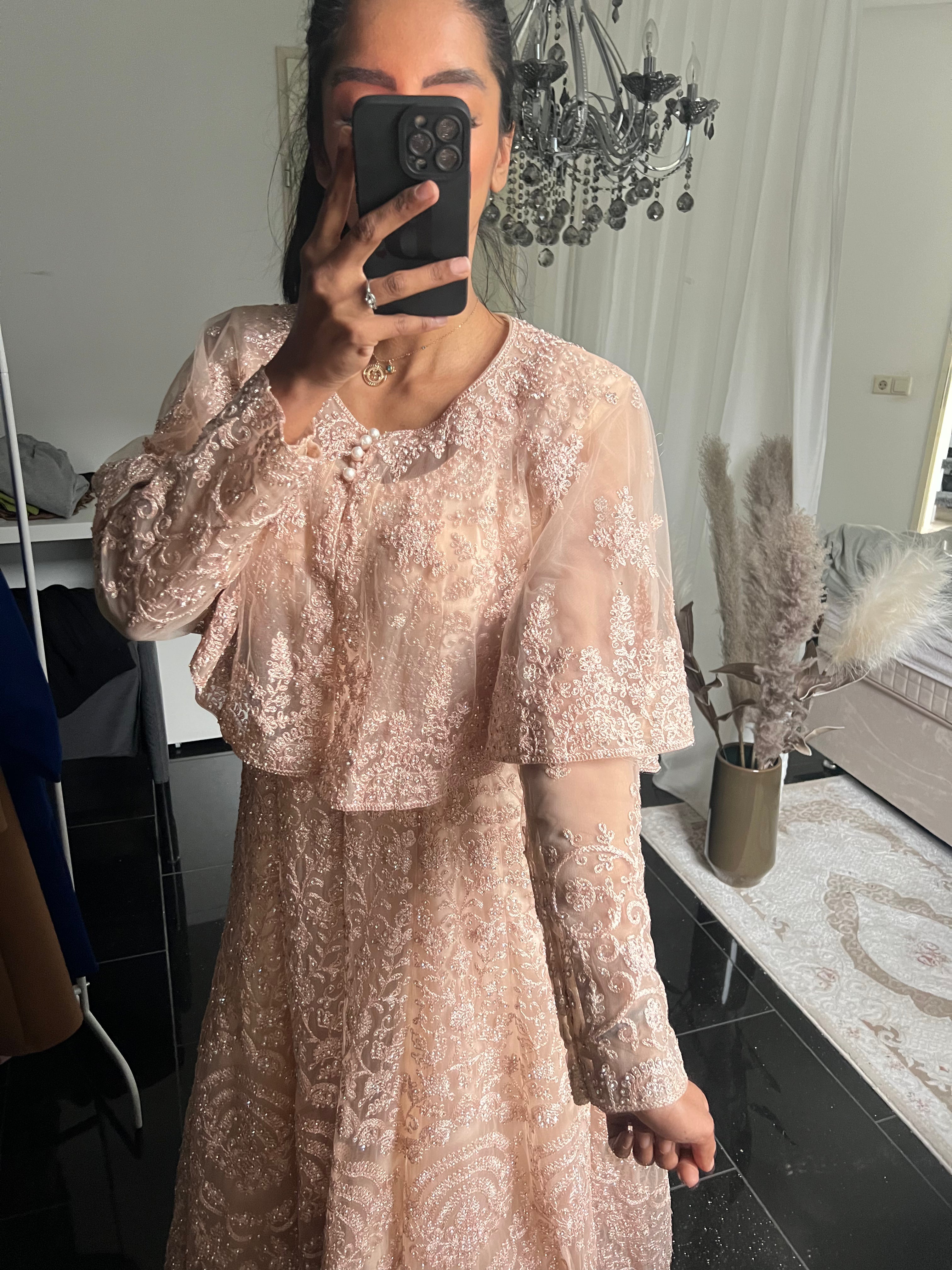 HANDGEMACHTES ANARKALI BRAUT-EXKLUSIVES DREITEILIGES