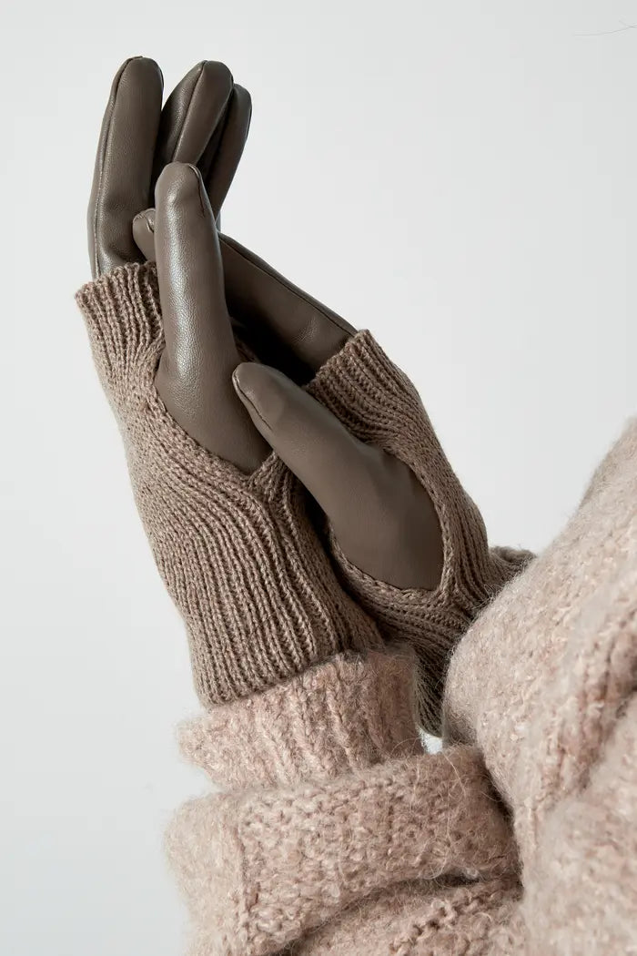 Cozy Knit gloves - black