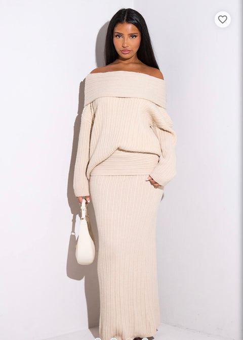 Oversized trui met rekbare rok