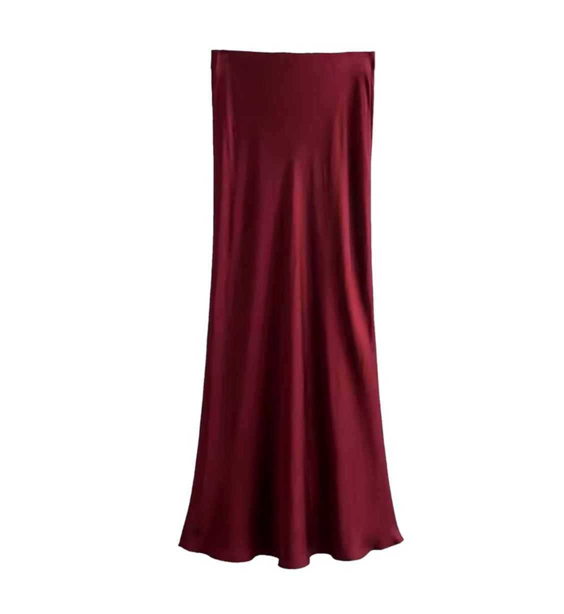 Satijnen rok burgundy