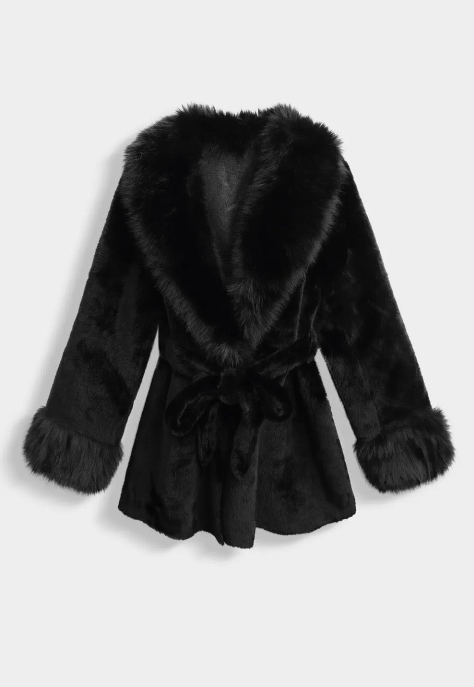 Bontjas zwart met band - SQ052