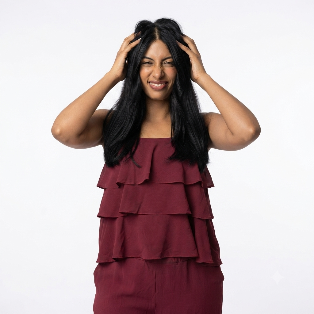 Ruffles blouse met rekbare broek - burgundy