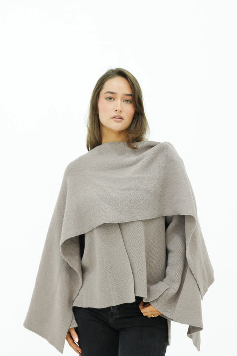 Zara poncho taupe