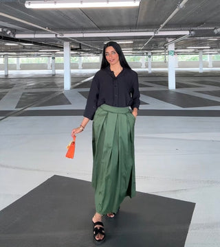 Plooien rok groen - 68030