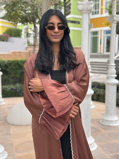 Dubai Kimono with Stones dark brown