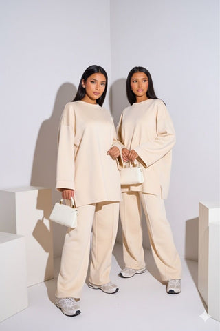 Comfy co-ord set met lange top en oversized broek 6033