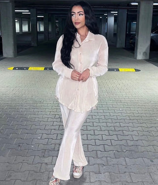 PLISSE TWINSET BEIGE PRE ORDER