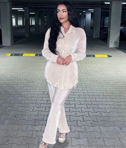 PLISSE TWINSET BEIGE PRE ORDER