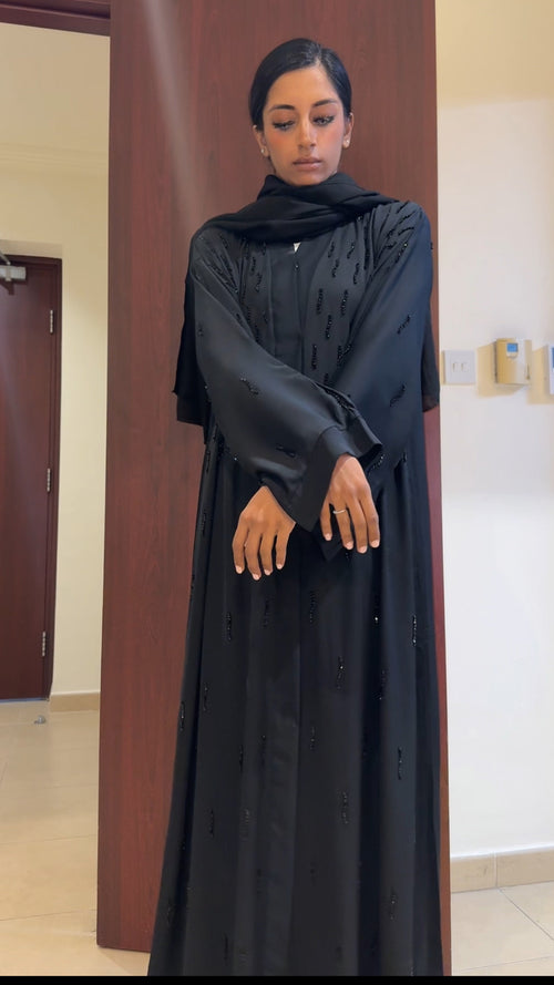 BLACK ABAYA DXB GLAM SPARKLES